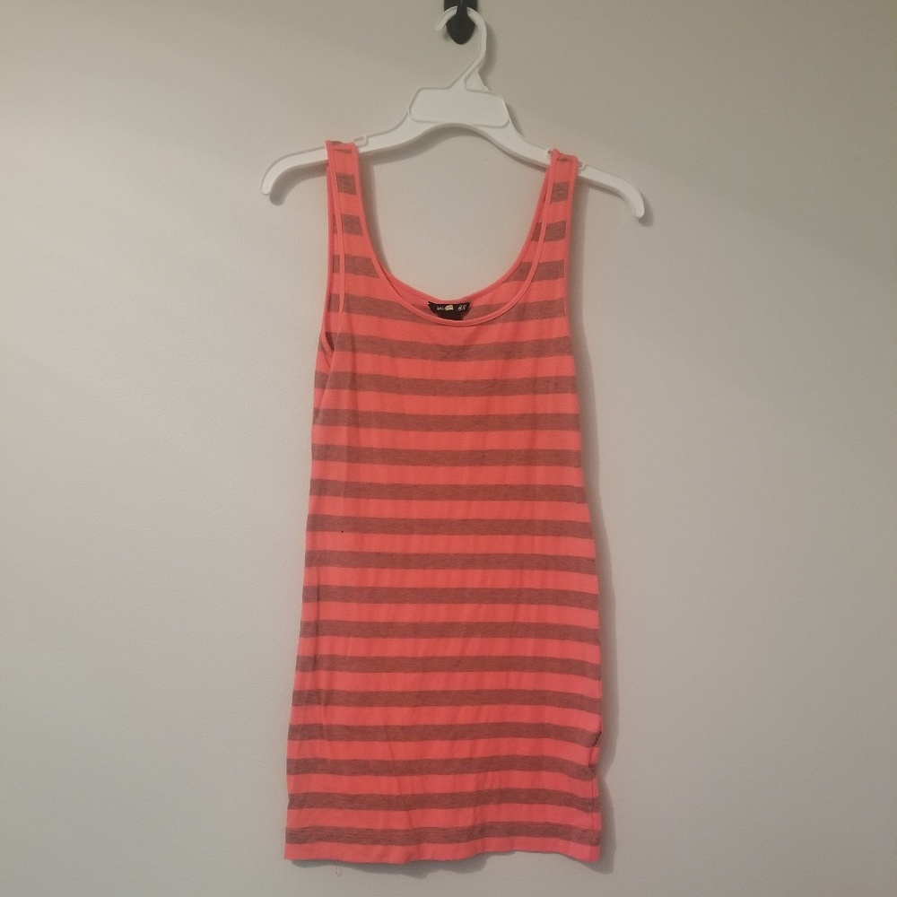 H&M pink and grey mini dress